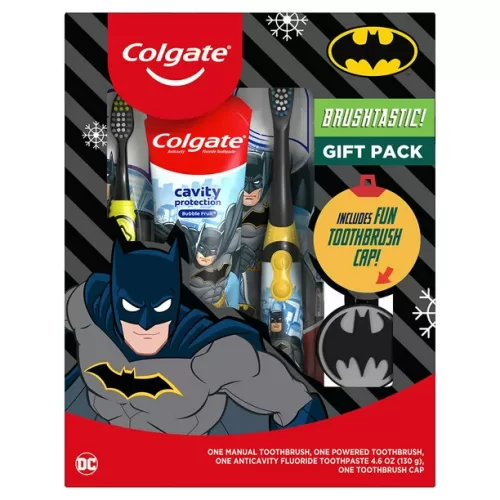 Colgate Kids Toothbrush Set with Toothpaste, Batman Gift