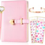 Heart Shaped Lock Diary with Key Heart Diamond Pen