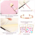 Heart Shaped Lock Diary with Key Heart Diamond Pen