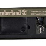 Timberland Mens Leather Bifold Wallet with Leather Covered Bottle Opener Key FOB