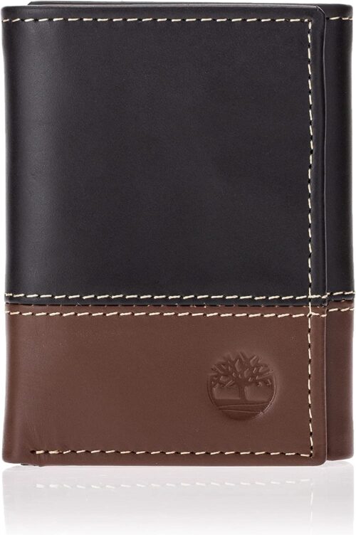 Timberland Men's Leather Trifold Wallet with ID Window