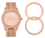 watch Geneva Womens Rose Goldtone Bracelet Watch 2