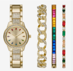 watch Ladies Crystal Accent Gold Tone 4-pc Watch Set 19.99