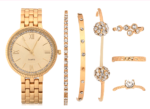 watch Mixit Womens Gold Tone 7-pc Watch Boxed Set