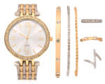 watch Mixit Womens Two Tone 7-pc Watch Boxed Set