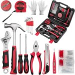 68 Pieces Tool Set,Tool Kit For Home With Storage Case (Black Red)