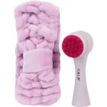 CALA Dual Action Facial Brush & Headband Set-Purple 2