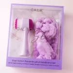 CALA Dual Action Facial Brush & Headband Set-Purple 3