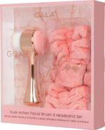 Cala Goal To Glow Dual Action Facial Brush & Headband Set (Rose Gold) 1