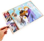 Disney Frozen 2 5 Wood Jigsaw Puzzles in Wood Storage Box