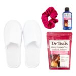 Dr Teal's Orange Cranberry Spice Spa Slipper Gift Set 2