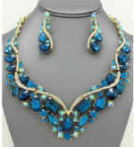 Statement Bridal Crystal Necklace Set 2