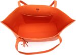 bag Women's Soft Faux Leather Tote orange